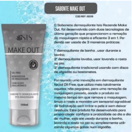 Sabonete Demaquilante Pós Maquiagem Isis Makeup