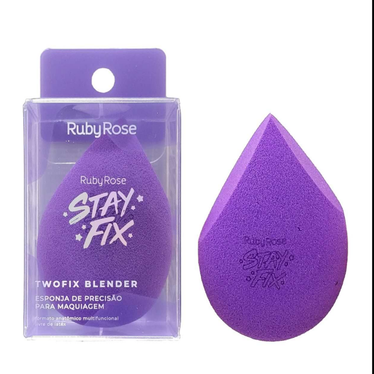 Esponja de Maquiagem Duo Chanfrada Stay Fix Ruby Rose