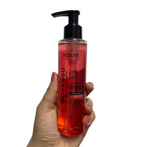 Sabonete Líquido Corpo e Rosto Morango Porán 160ml